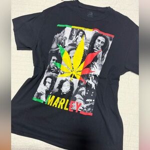 Black Bob Marley Graphic T-Shirt